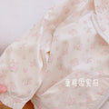 spring/autumn girls' zip-up jacket - white floral hooded outerwear - trendy and stylish baby girl's coat - cute