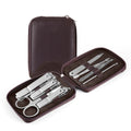 German-engineered stainless steel nail clipper set - 8 piece kit with logo, includes manicure scissors, pedicure nippers, and complete nail care beauty tools
