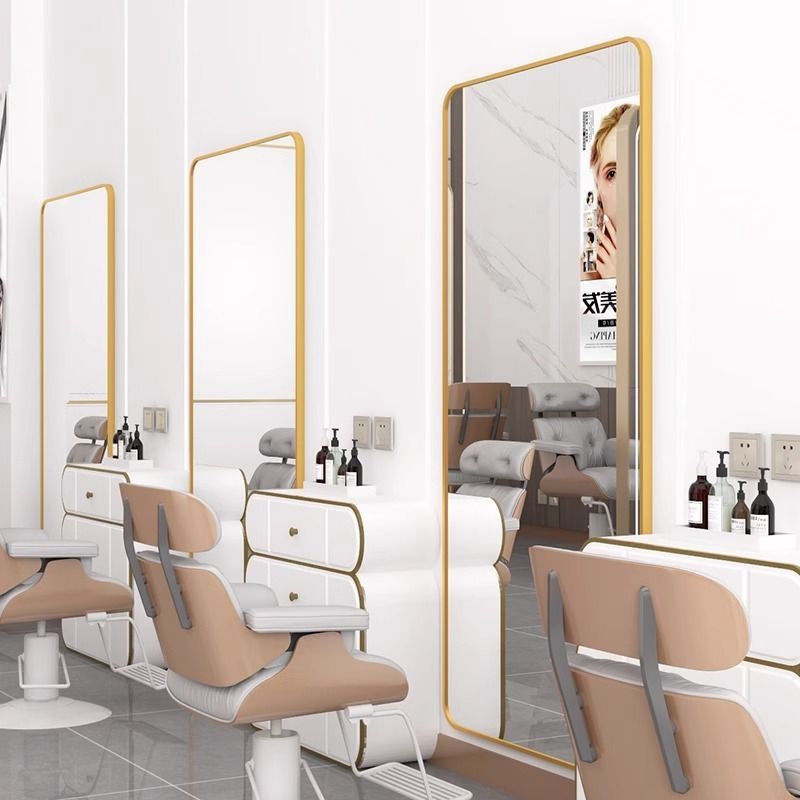 Hairdressing mirror popular hairdressing shop mirror table double-sided mirror all-in-one hairdressing hair cutting perm and dyeing table for hair salon