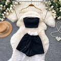 Pure desire hot girl halter sexy vest suit women's summer two-piece set fashion slimming lookcasual sports pure desire style