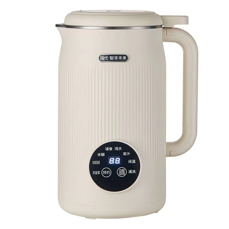 Multi-functional, compact, touch-screen soy milk maker for home use. features include heating, no-soak, no-filtration, large capacity, and us/korean standards