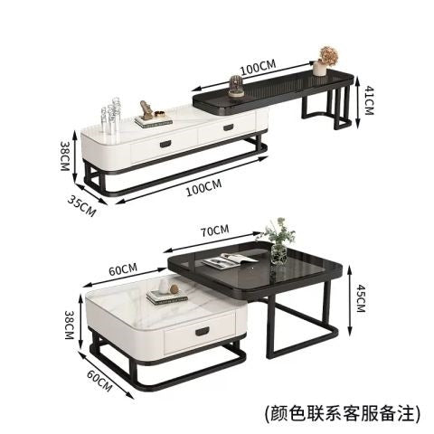 Rock slab coffee table living room for homenew arrivalaccessible luxury marble table foldablenormcore coffee table small apartment