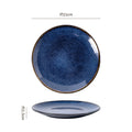 8inch shallow plate-blue