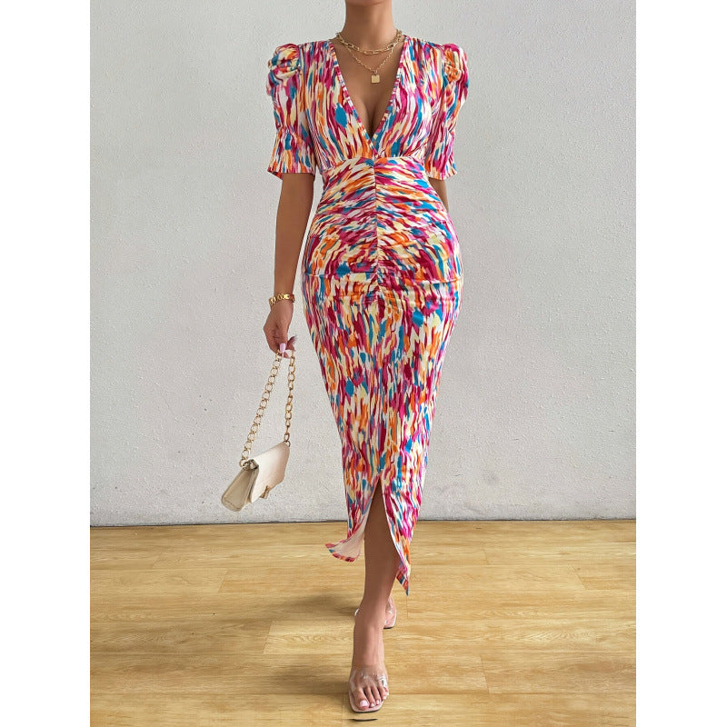 barcode new arrival  elegant women's original print dress
