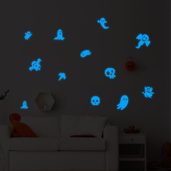YG502  Halloween ghost luminous sticker decoration self-adhesive room bedroom wall luminous sticker wall sticker