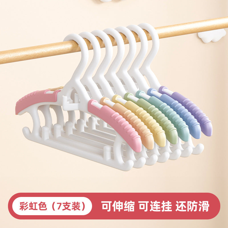 Children's clothes hanger, baby baby hanging special children's newborn toddler retractable clothes drying support for home clothes support