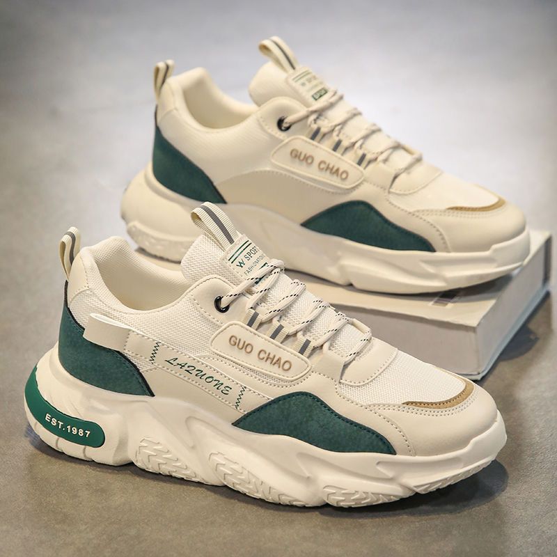 Men's shoes 2025 new arrival: popular winter mesh breathable men's athletic casual chunky platform sneakers - high-top dad shoes