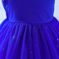 exclusive supply—european and american new children's dress suspender off-shoulder starry sky mesh skirt flower girl princess dress for children
