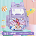 2024 cross-border school backpack for grades 3-6: large capacity, cartoon design, stylish, lightweight backpack with compartment