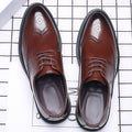 New men's brogue leather shoes - business casual, british style, formal dress shoes, korean style, breathable
