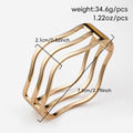 Wholesale alloy round bangle - new european and american cross-border e-commerce jewelry - women's irregular style bangle - open cuff bracelet