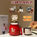 New arrival national trend horse year thermal insulation titanium ingot gourd thermos cup tea water separation three-drink thermos water cup stew tea cup