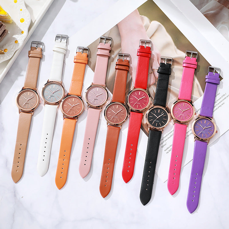2024 new arrival: women's watch - student style, korean design, alloy & pu leather strap, quartz movement, fashionable ladies' watch, white