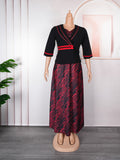 Fashion  elegantwork clothing two-piece set clothing cross-border african women's plus size outweardress
