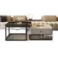 Nordic rock slab coffee table - new arrival: modern minimalist sofa table for living room, small space, and light luxury home decor