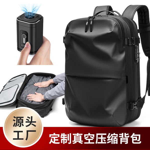 Factory customized new men's backpack large-capacity vacuum compression multi-function computer backpack, men's bag wholesale