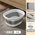 Collapsible foot soak bucket - deepened, calf-high, with lid, insulated, massage foot bath bucket, home spa thickened foot basin