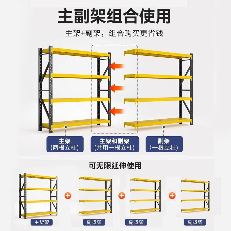Multi-tier storage racks, heavy-duty industrial shelving for warehousing, hardware and mold racks, express delivery storage