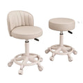 Beauty stool adjustable rotate pulley round stool backrest makeup chair dressing chair movable office chair hairdressing stool no