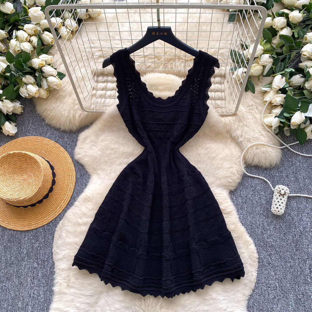 Xiaoxiangfengclassy contrast colorbows strappy long sleevesdress women's metal buckle waist slimming lookknitting short skirt