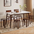 Solid wood stool, stackable coffee table, bench, for home, living room combination, stackable stool, stackable spare small stool, universal wheel