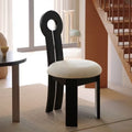 cream style dining chair comfortable long sitting back dining table chair for homecasual negotiation chair solid wood chair