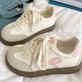 Sweet korean style white sneakers for women, 2026 spring/summer new arrivals, versatile niche design, lightweight student trend, german army trainers