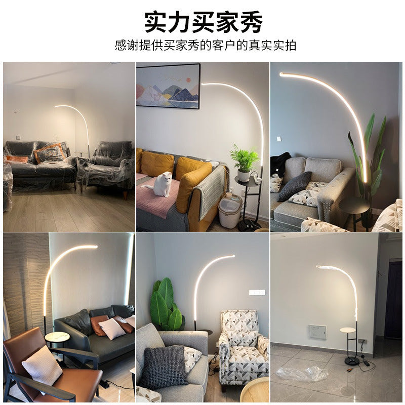 Floor lamp living room sofa next to scandinavianled bedside lamp creative stylish bedroom study ins style fishing lamp