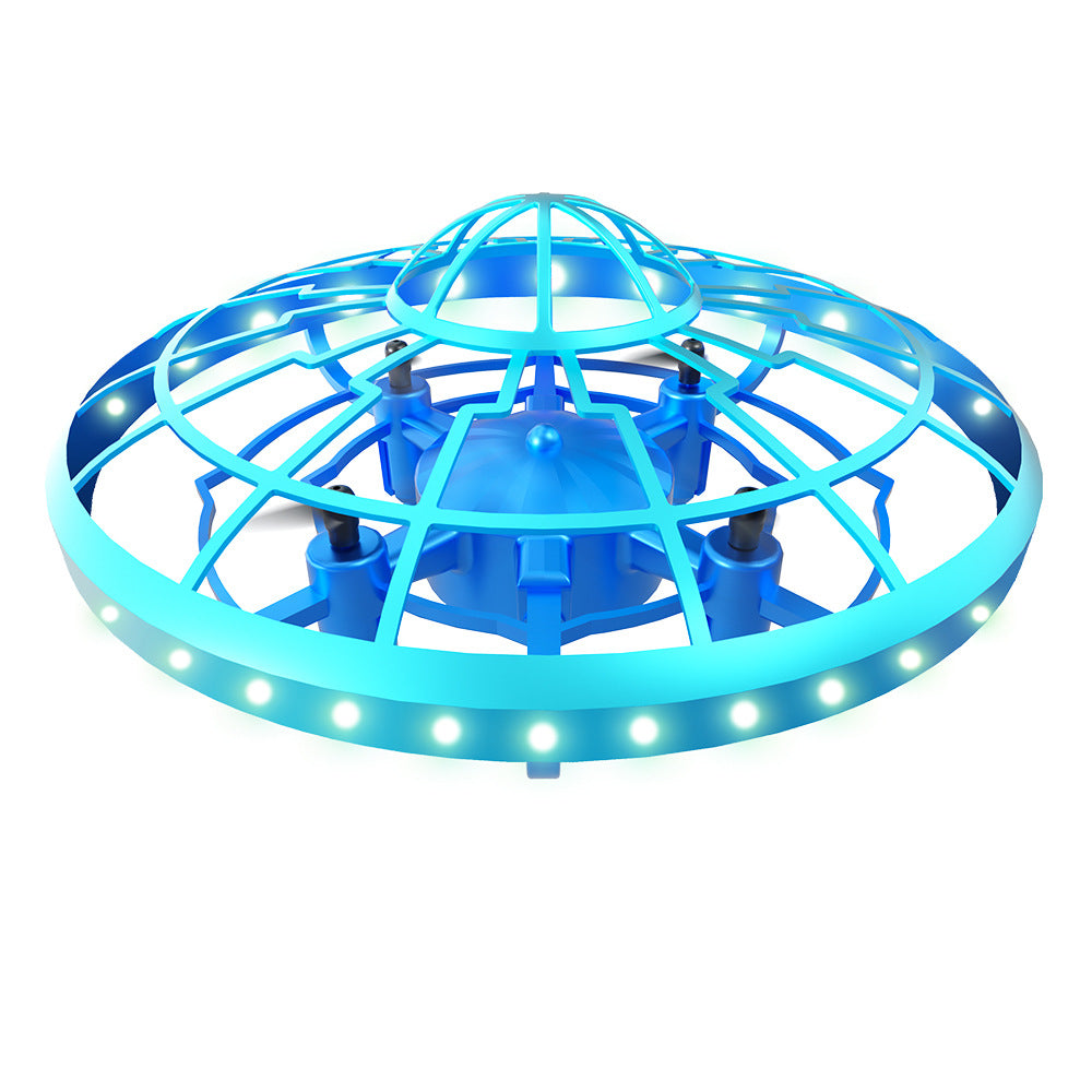 xs4 drone shooting sensing mini flying disc hovering rotating intelligent obstacle avoidance interactive toy aircraft