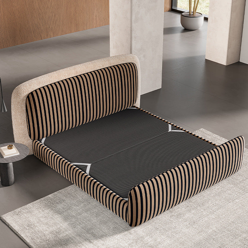 Modern casual wedding bed fendi blended color matching classy large apartment master bedroom bed 1.8m soft pack double fabric bed
