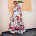 Aliexpress  beach seaside cross-border supply african clothing women's plus size chiffon printed dress