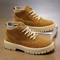 Men's 2025 spring collection: british style high-top outdoor vintage work boots, casual versatile martin boots, trendy footwear