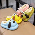 Kids cotton slippers boys baby heattech home indoor and outdoor wear cartoon children's fur shoes girls cotton shoes