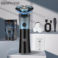 Magnetic three-blade electric shaver digital display razor full body washable suit beard razor three dry and wet use