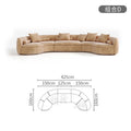 New arrival modern normcore cream style accessible luxury curved fabric sofa living room special-shaped zaji style sofa combination