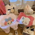 "cute baby outfit" fall and winter boys and girls fleece-linedheattech pajamas cloud velvet kids cute thickened home clothes cotton