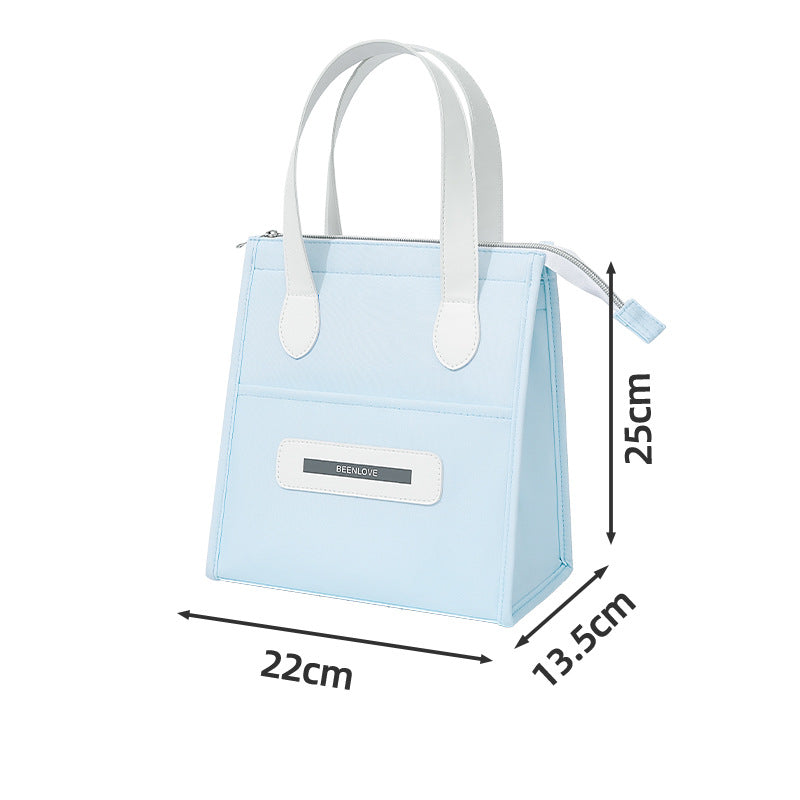 Beilian Hand Carry Bento Bag Japanese Style Portable Lunch Box Bag Thickened Aluminum Film Lunch Bag Student Handheld Bento Bag