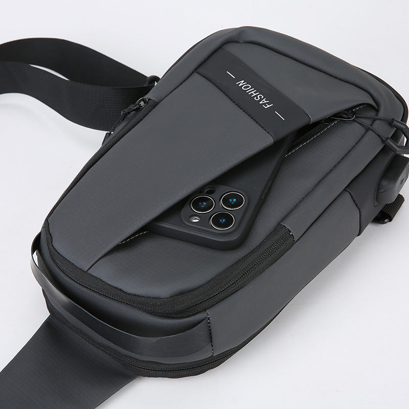 Cross-border new breast bag men's fashion casual business shoulder messenger bag youth large-capacity outdoor sports bag