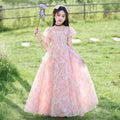 Girldressprintingfloralsprincess skirt long skirt forest style pastoral chiffon waist slimming lookkids skirt lady