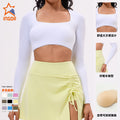 New summer fitness running sports skirt long sleeve top with padded bra tennis outfit golf tennis skirt for women
