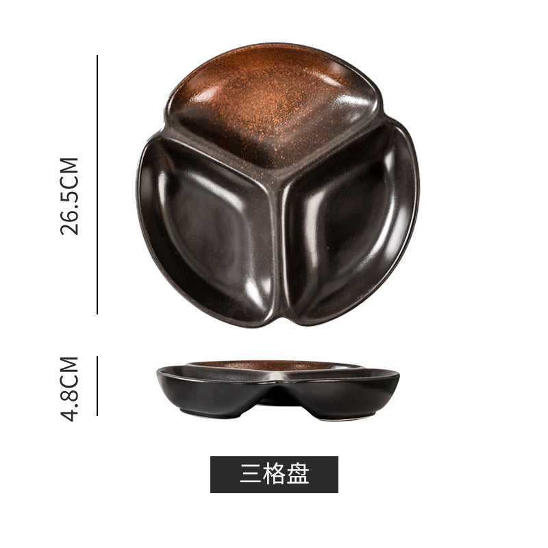 Japanese retro dessert plate - stylish & practical for home use - perfect for single servings, breakfast, snacks, and desserts