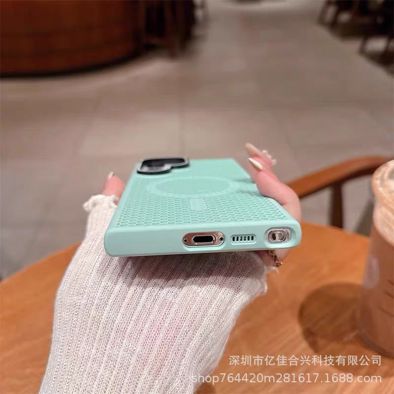 Samsung s26 ultra case: magnetic, honeycomb breathable, anti-drop, with lens protection and integrated stand