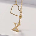 2026 cross-border niche design 26-letter heart lariat necklace - women's versatile clavicle chain, accessible luxury