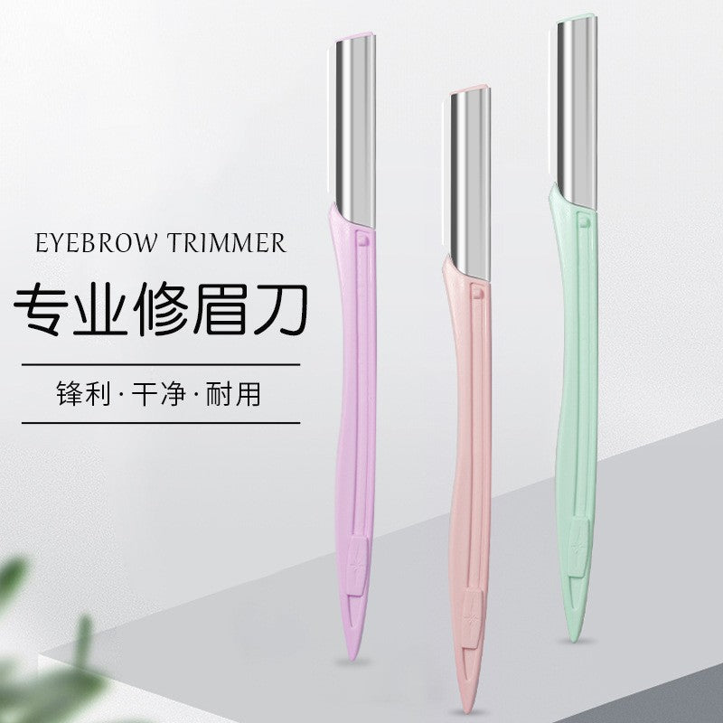 Ready-to-ship eyebrow razors, stainless steel blade eyebrow shavers with safety guard, women's eyebrow trimmers, hot-selling and in stock