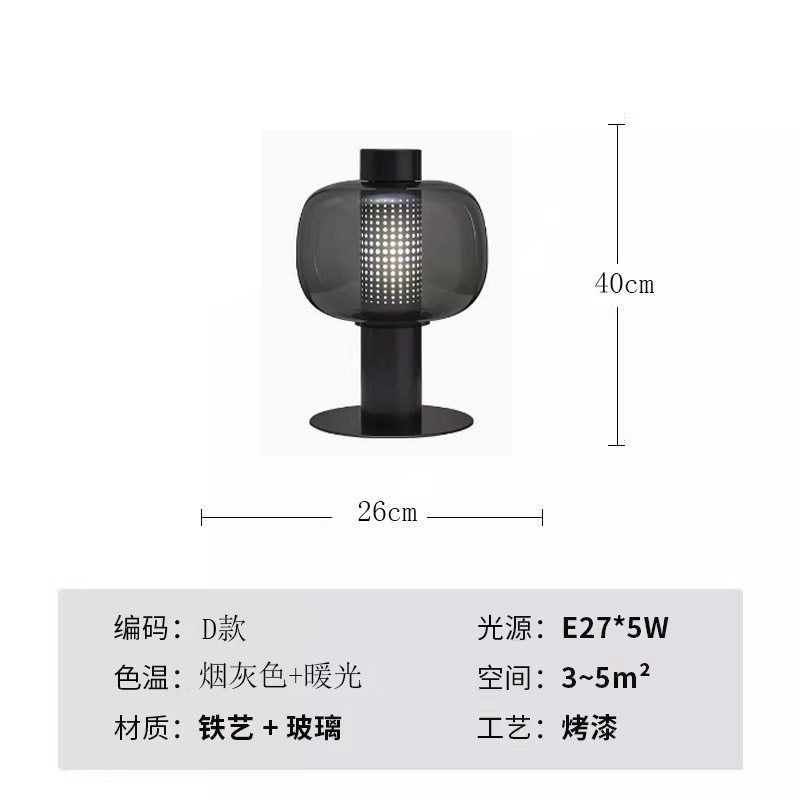 Modern minimalist glass table lamp - bedroom bedside lamp - designer high-end nordic style - living room, study, decorative home & hotel lighting