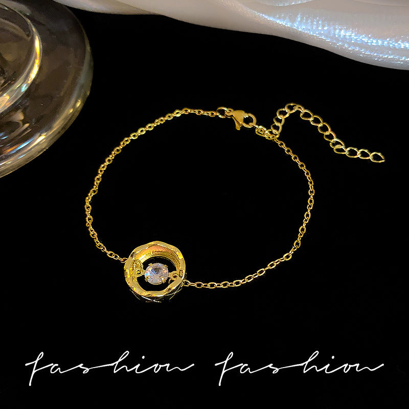 Super fairy micro-embedded zircon bows bracelet for women classy sense of accessible luxury crystal bracelet best selling exquisite pull-out hand jewelry
