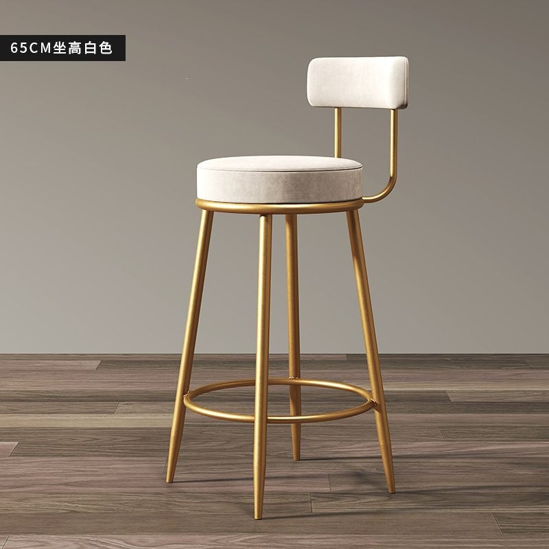 Accessible luxury bar chair for home back chair iron stool high stool bar chair scandinavian sedentary bar chair none