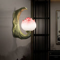 Creative new chinoiserie wall lamp tv wall corridor aisle courtyard balcony bedroom bedside lamp stairs lotus wall lamp