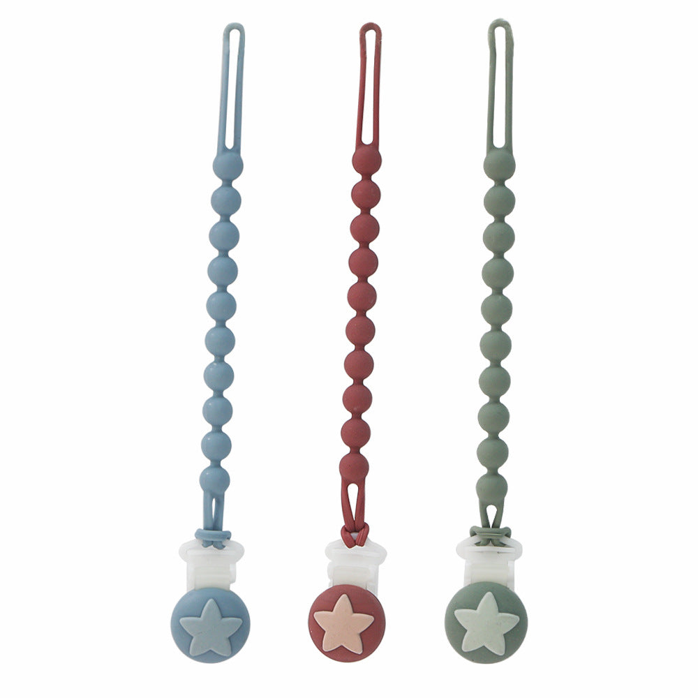 baby pacifier anti-chain kids teether toy anti-lost chain food grade silicone all-in-one pacifier chain