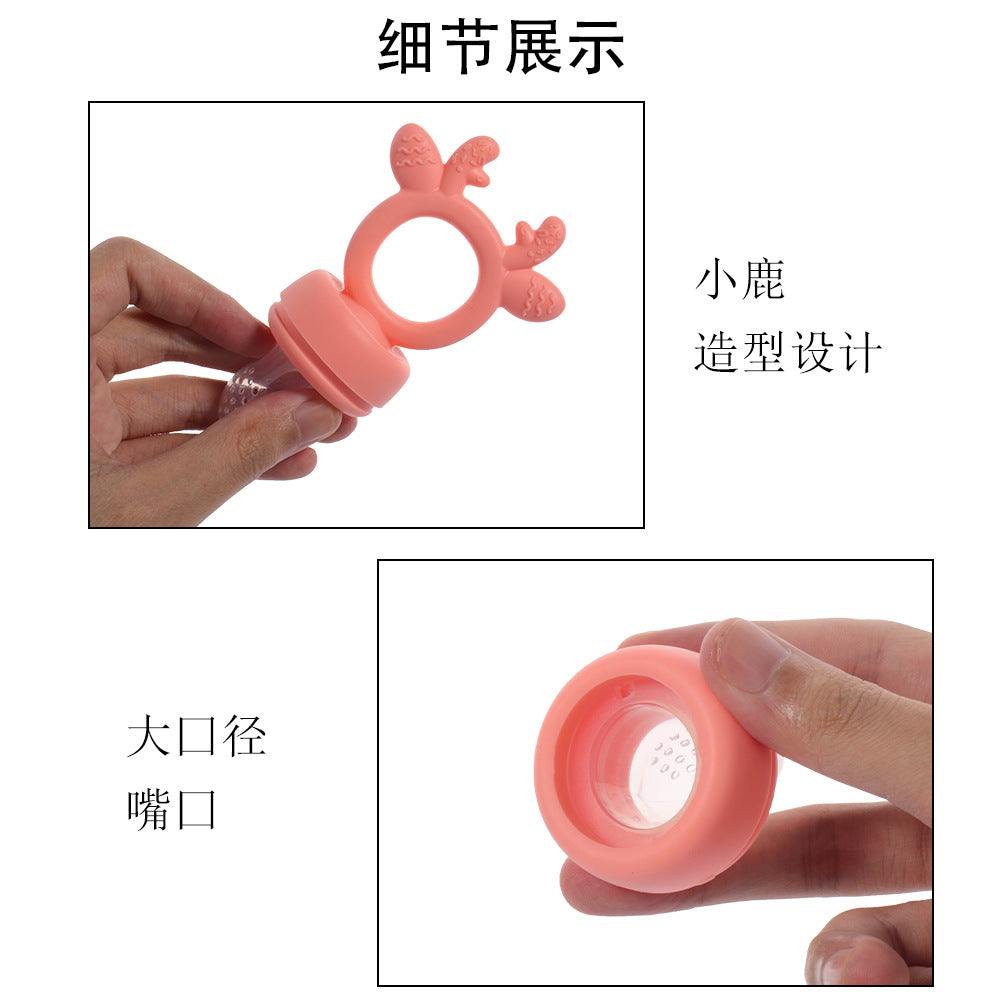 Baby Fruit and Vegetable Bite Le Food Grade Silicone Toothpaste Teeth Grinder Toddler Fruit Bite Le Baby Food Supplement